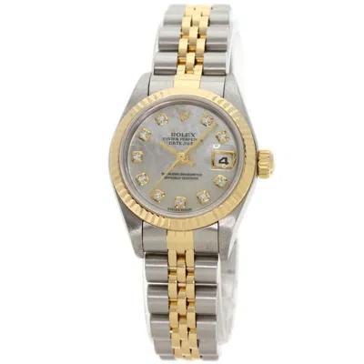 Pre-owned Rolex Datejust Stainless Steel Yellow Gold (18k) Wristwatch () In Multi