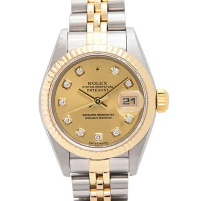 Pre-owned Rolex Datejust Stainless Steel Yellow Gold (18k) Wristwatch () In Multi