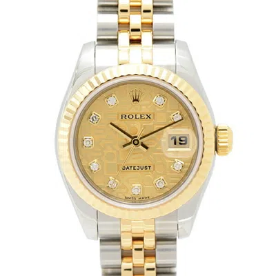 Pre-owned Rolex Datejust Stainless Steel Yellow Gold (18k) Wristwatch () In Multi