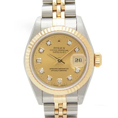 Pre-owned Rolex Datejust Stainless Steel Yellow Gold (18k) Wristwatch () In Multi
