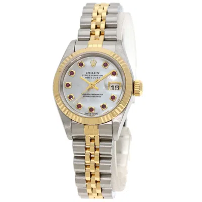 Pre-owned Rolex Datejust Stainless Steel Yellow Gold (18k) Wristwatch () In Multi