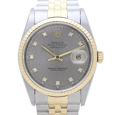 Pre-owned Rolex Datejust Stainless Steel Yellow Gold (18k) Wristwatch () In Multi