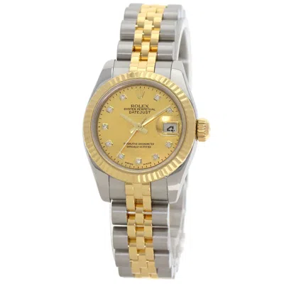 Pre-owned Rolex Datejust Stainless Steel Yellow Gold (18k) Wristwatch () In Multi