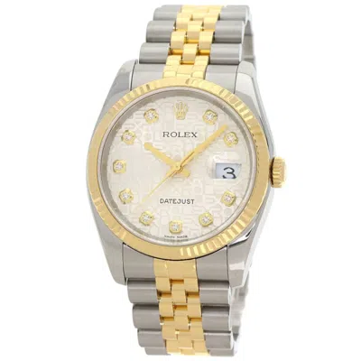 Pre-owned Rolex Datejust Stainless Steel Yellow Gold (18k) Wristwatch () In Multi