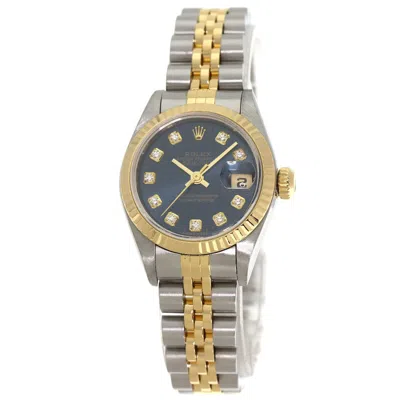 Pre-owned Rolex Datejust Stainless Steel Yellow Gold (18k) Wristwatch () In Multi