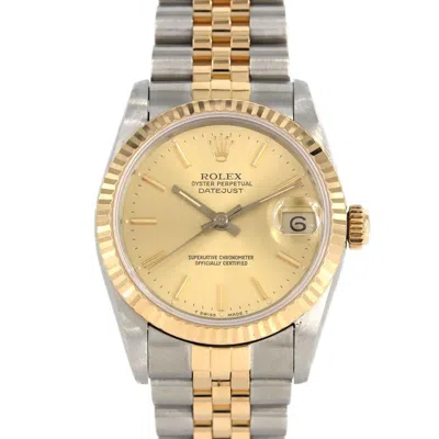 Pre-owned Rolex Datejust Stainless Steel Yellow Gold Wristwatch ()