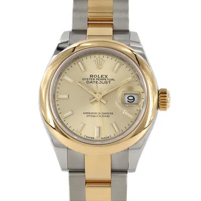 Pre-owned Rolex Datejust Stainless Steel Yellow Gold Wristwatch () In Multi