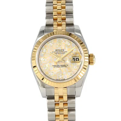 Pre-owned Rolex Datejust Stainless Steel Yellow Gold Wristwatch ()