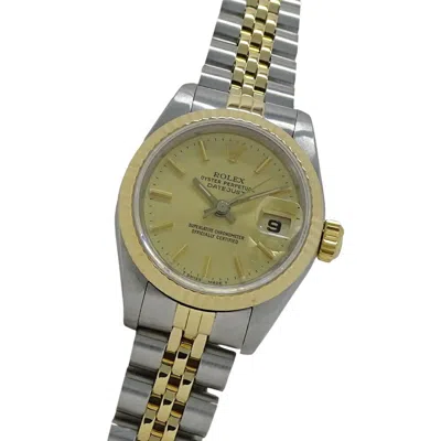 Pre-owned Rolex Datejust Stainless Steel Yellow Gold Wristwatch ()