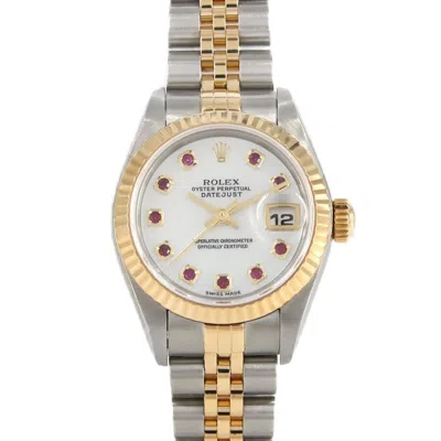 Pre-owned Rolex Datejust Stainless Steel Yellow Gold Wristwatch () In Multi