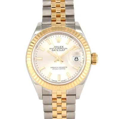 Pre-owned Rolex Datejust Stainless Steel Yellow Gold Wristwatch () In Silver