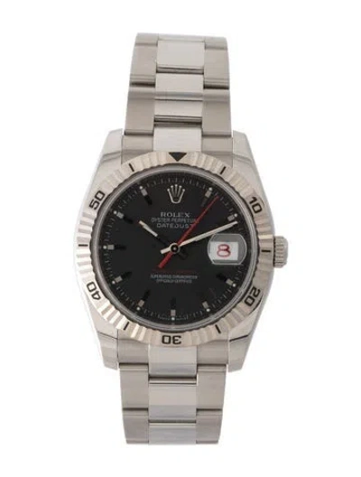 Pre-owned Rolex Datejust Turn-o-graph Watch, 36mm In Multi