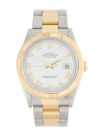 Pre-owned Rolex Datejust Turn-o-graph Watch, 36mm In Multi