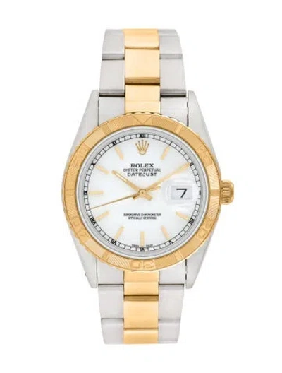 Pre-owned Rolex Datejust Turn-o-graph Watch, 36mm In Multicolor