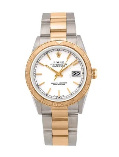 Pre-owned Rolex Datejust Turn-o-graph Watch, 36mm In Multicolor