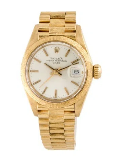 Pre-owned Rolex Datejust Watch, 18mm In Multi