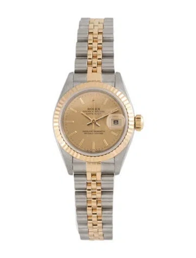 Pre-owned Rolex Datejust Watch, 26mm In Multi