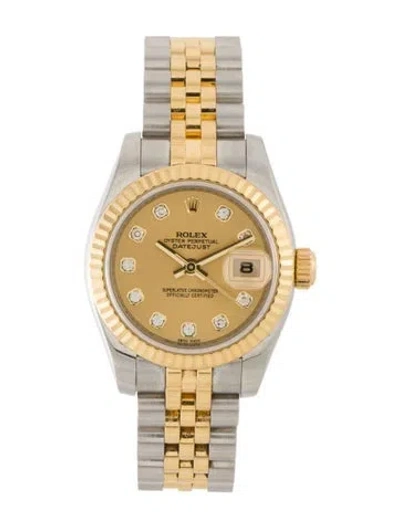 Pre-owned Rolex Datejust Watch, 26mm In Multi
