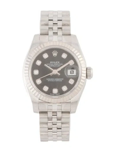Pre-owned Rolex Datejust Watch, 26mm In Multi