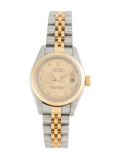 Pre-owned Rolex Datejust Watch, 26mm In Multi