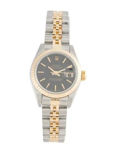 Pre-owned Rolex Datejust Watch, 26mm In Multi