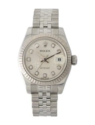 Pre-owned Rolex Datejust Watch, 26mm In Multi