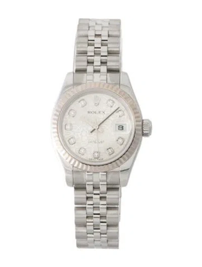 Pre-owned Rolex Datejust Watch, 26mm In Multi