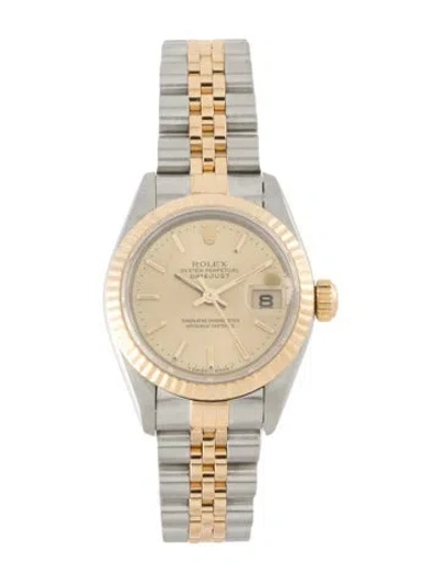 Pre-owned Rolex Datejust Watch, 26mm In Multi