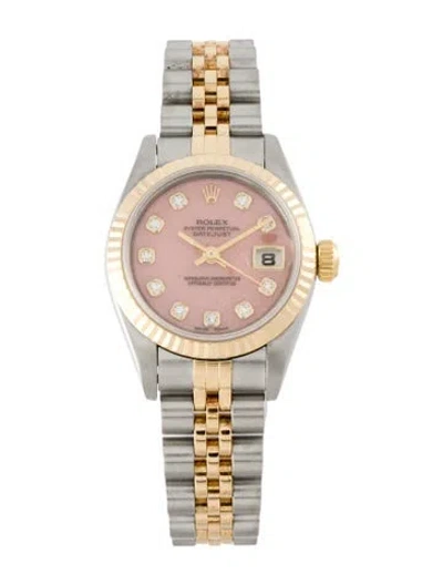 Pre-owned Rolex Datejust Watch, 26mm In Multi