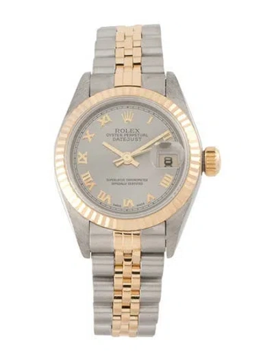 Pre-owned Rolex Datejust Watch, 26mm In Multi