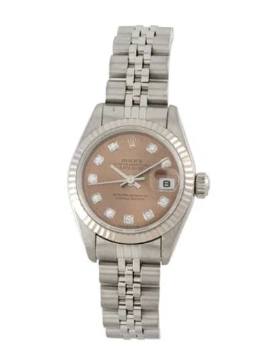 Pre-owned Rolex Datejust Watch, 26mm In Multi
