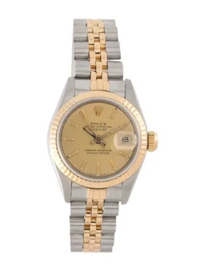 Pre-owned Rolex Datejust Watch, 26mm In Multi