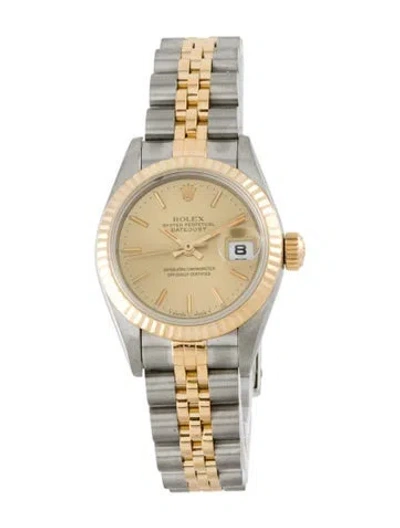 Pre-owned Rolex Datejust Watch, 26mm In Multi