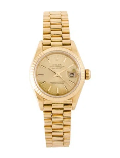 Pre-owned Rolex Datejust Watch, 26mm In Multi