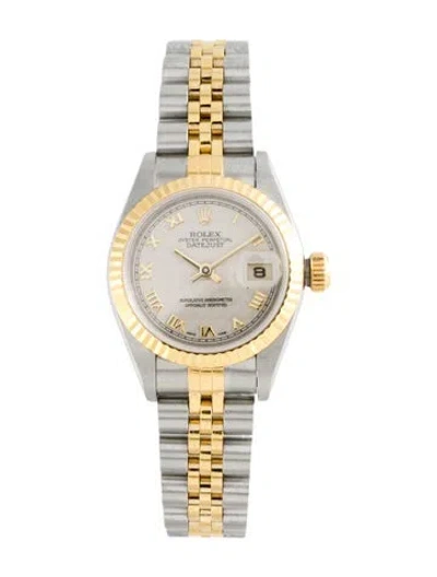 Pre-owned Rolex Datejust Watch, 26mm In Multi