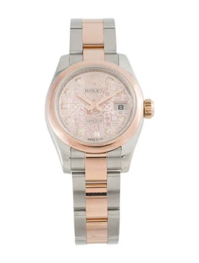 Pre-owned Rolex Datejust Watch, 26mm In Multi