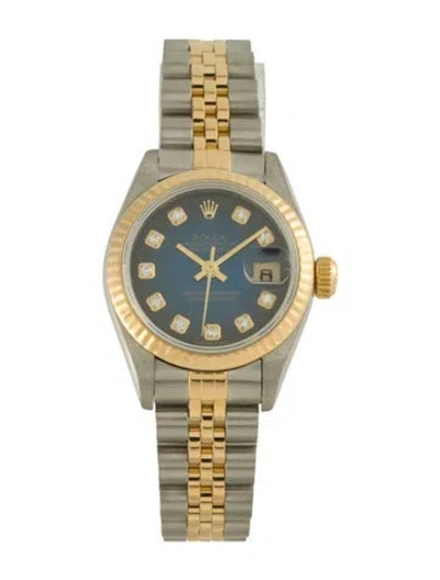 Pre-owned Rolex Datejust Watch, 26mm In Multi