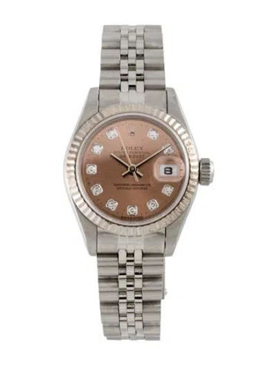 Pre-owned Rolex Datejust Watch, 26mm In Multi