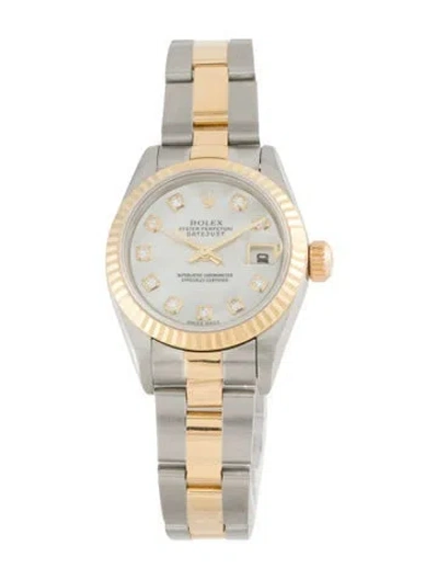 Pre-owned Rolex Datejust Watch, 26mm In Multi