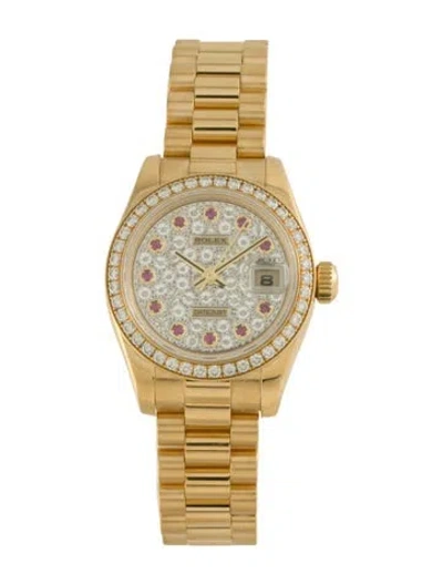 Pre-owned Rolex Datejust Watch, 26mm In Multi