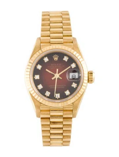 Pre-owned Rolex Datejust Watch, 26mm In Multi