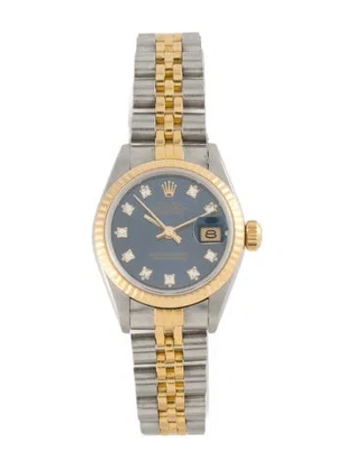 Pre-owned Rolex Datejust Watch, 26mm In Multi