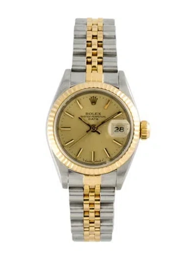 Pre-owned Rolex Datejust Watch, 26mm In Multi