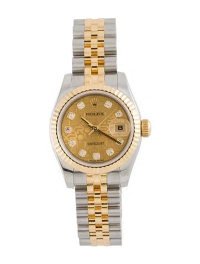 Pre-owned Rolex Datejust Watch, 26mm In Multi