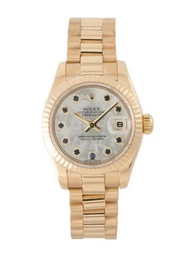 Pre-owned Rolex Datejust Watch, 26mm In Multi