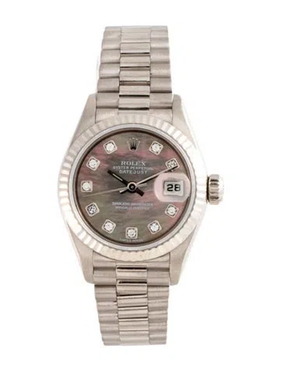 Pre-owned Rolex Datejust Watch, 26mm In Multi