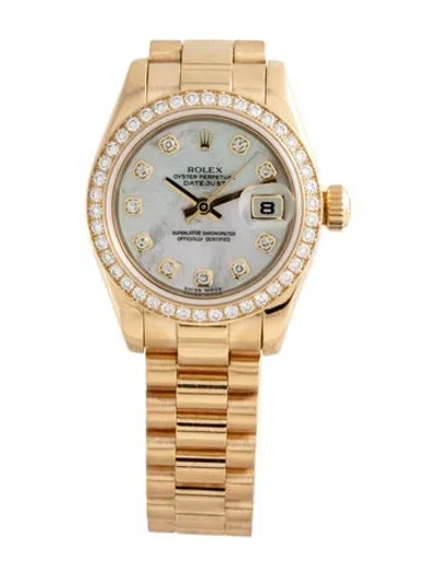 Pre-owned Rolex Datejust Watch, 26mm In Multicolor