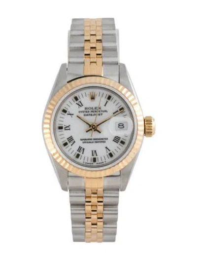 Pre-owned Rolex Datejust Watch, 26mm In Multicolor