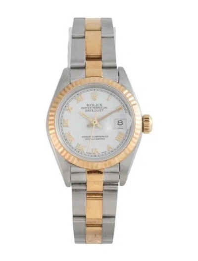 Pre-owned Rolex Datejust Watch, 26mm In Multicolor
