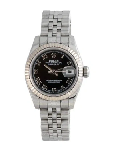 Pre-owned Rolex Datejust Watch, 26mm In Multicolor